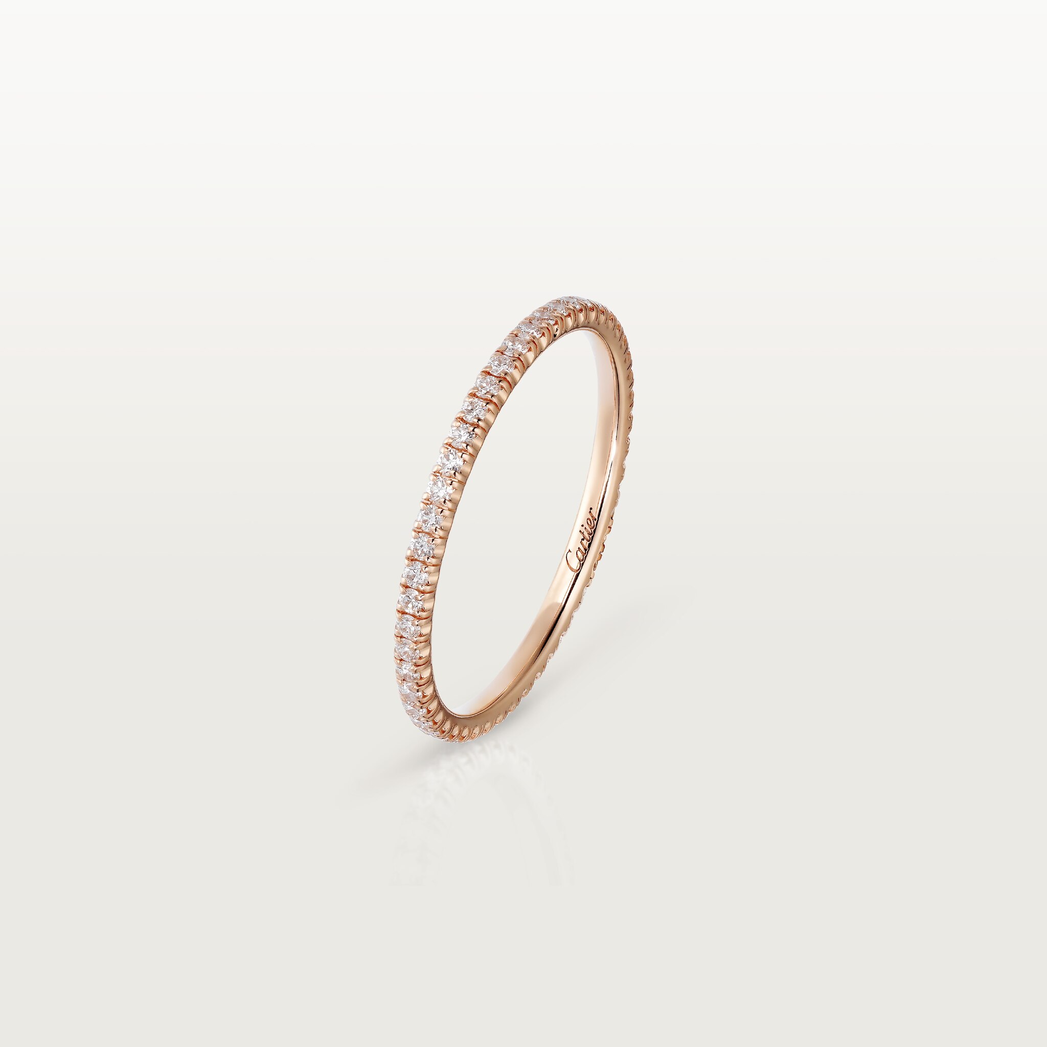 에땅셀 드 까르띠에 웨딩 링, 폭 1.5mm, 파베 세팅