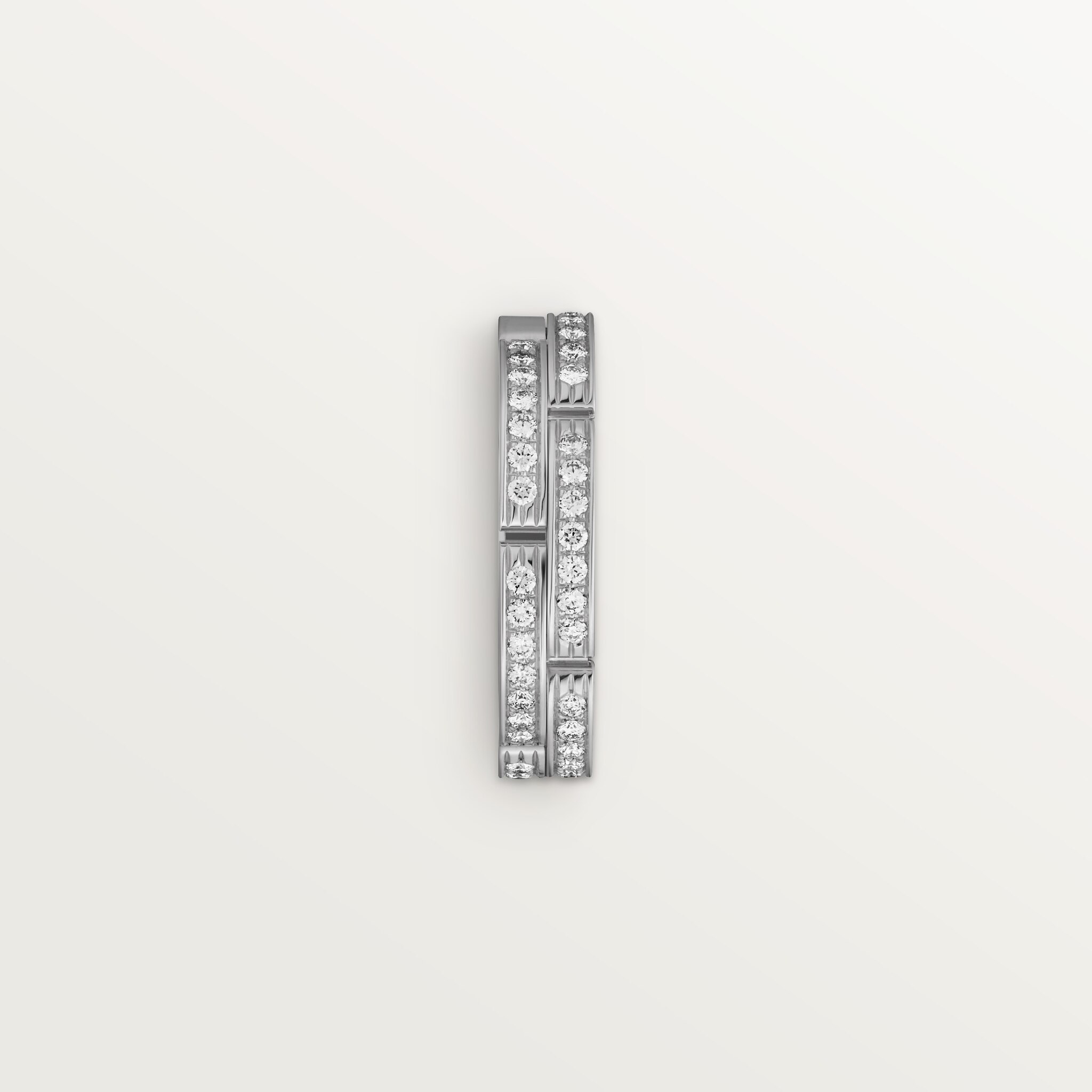 마이용 팬더 웨딩 링, 2줄, 세미 파베 세팅, 이미지 5
