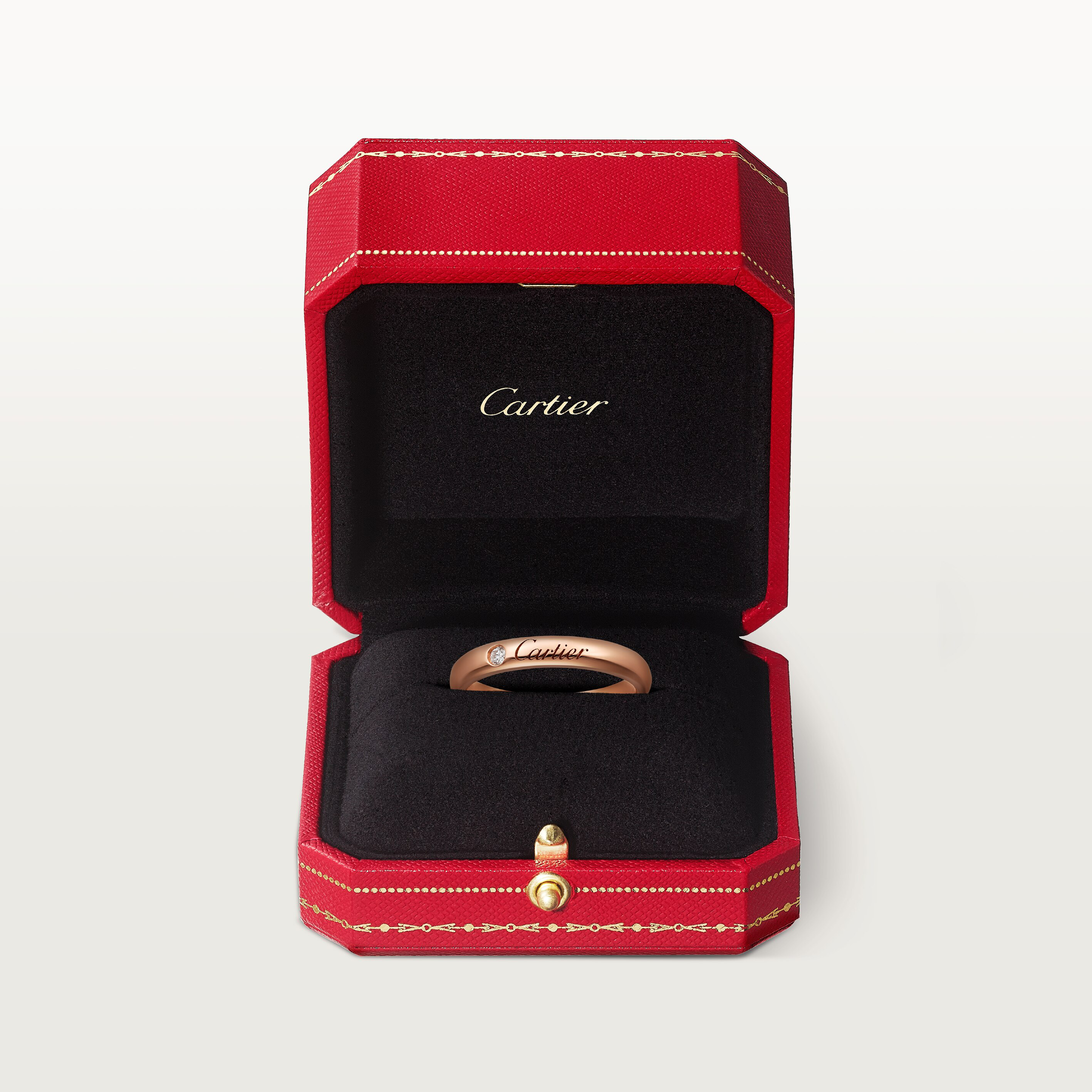 C 드 까르띠에 웨딩 링, 폭 3mm, 다이아몬드 1개, 이미지 6