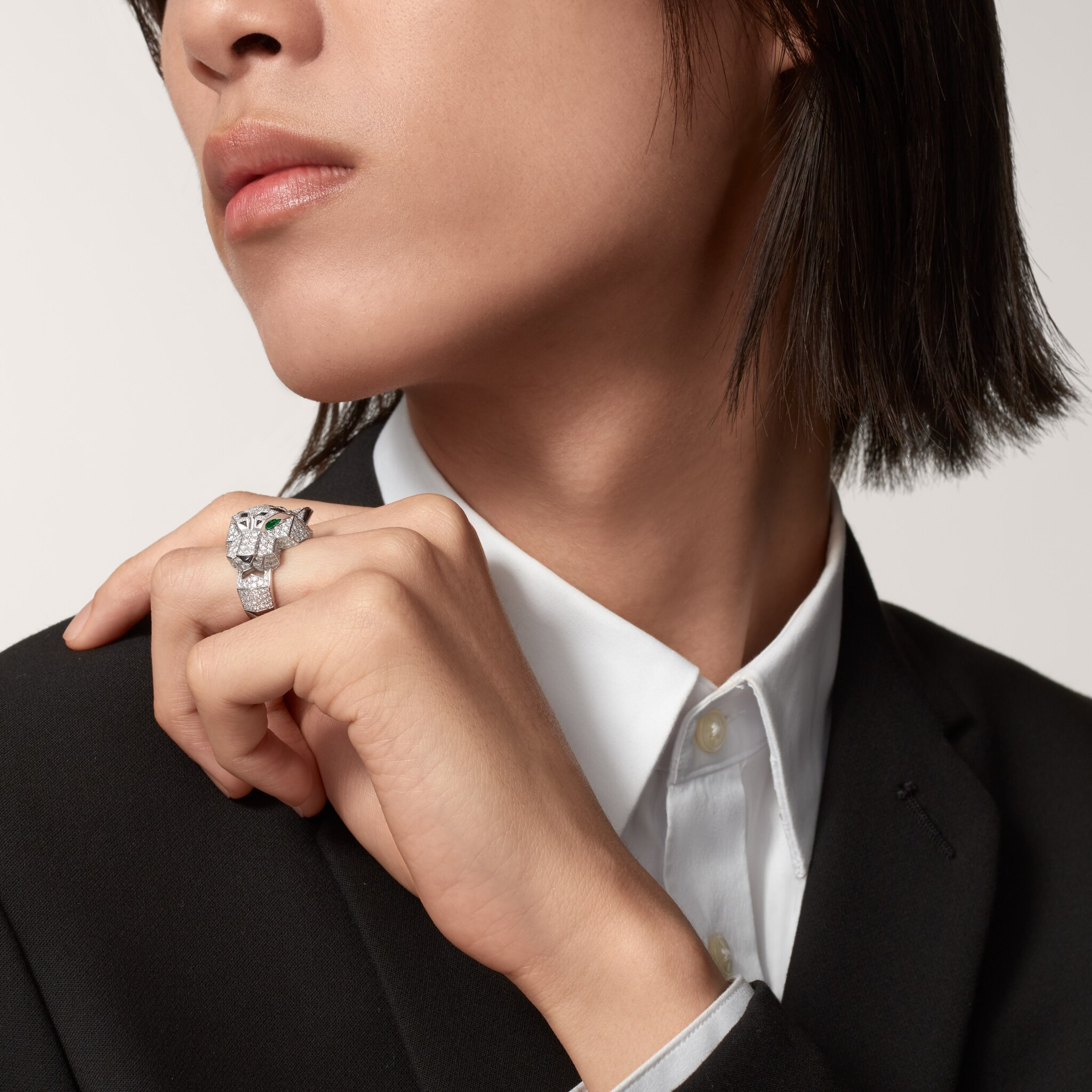 팬더 드 까르띠에 링, 파베 세팅