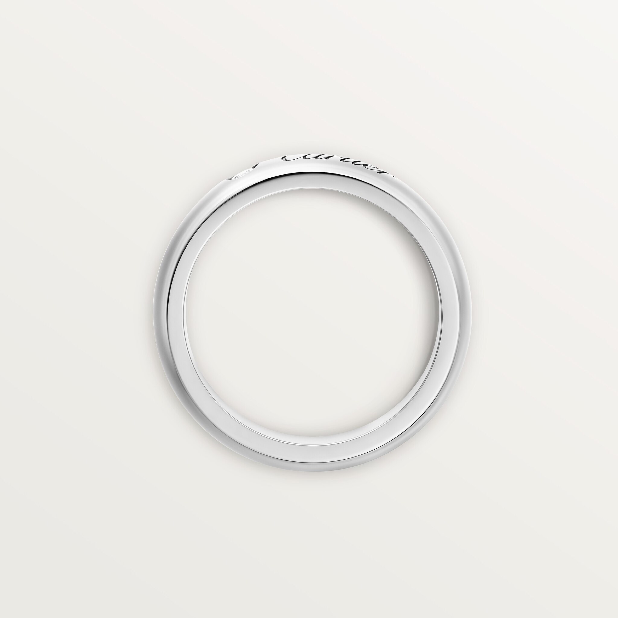 C 드 까르띠에 웨딩 링, 폭 4mm, 다이아몬드 1개, 이미지 7
