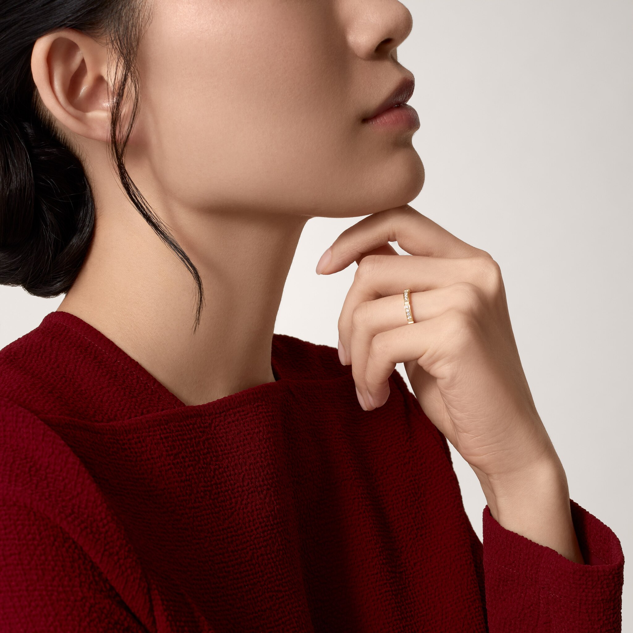 마이용 팬더 웨딩 링, 세미 파베 세팅