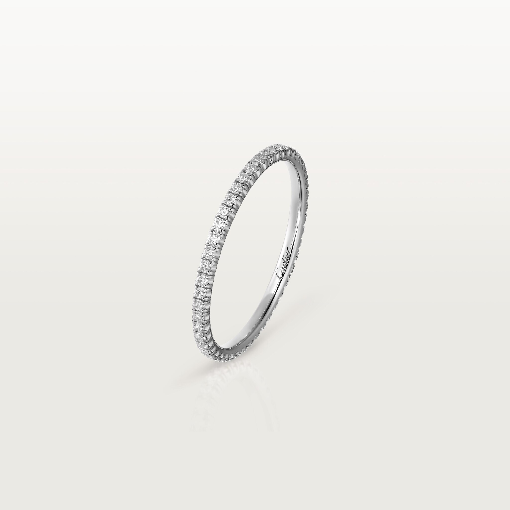 에땅셀 드 까르띠에 웨딩 링, 폭 1.5mm, 파베 세팅