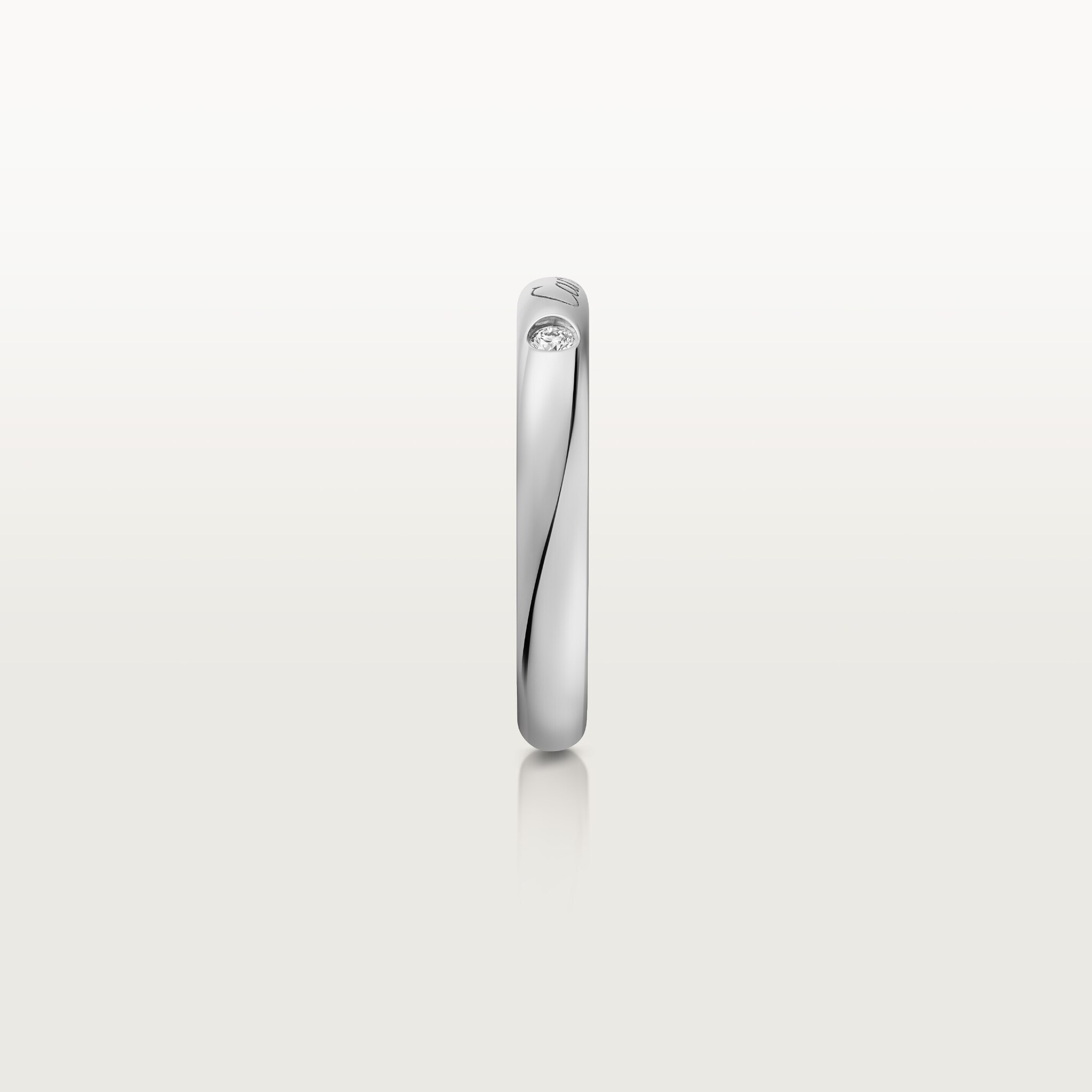 C 드 까르띠에 웨딩 링, 폭 3mm, 다이아몬드 1개, 이미지 5