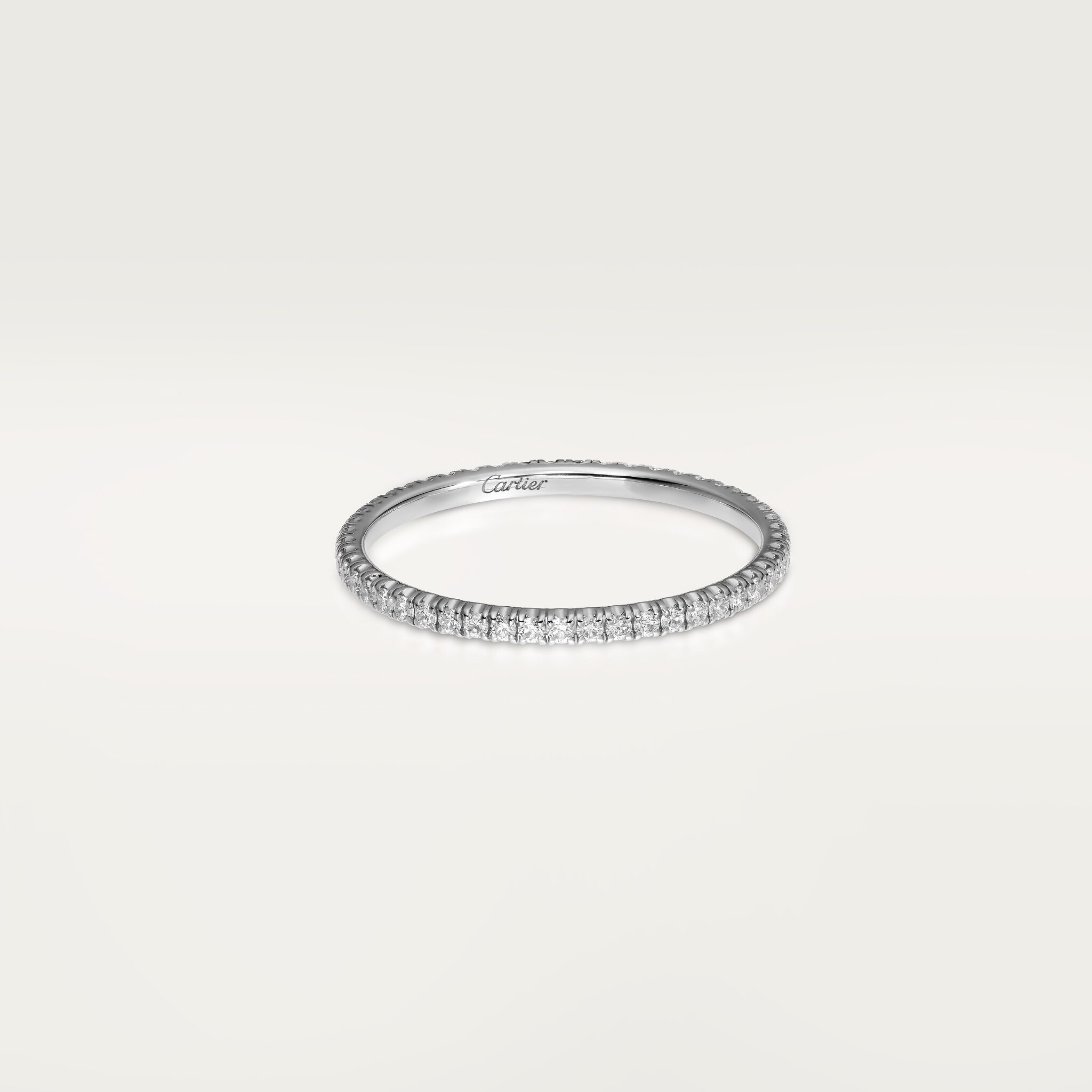 에땅셀 드 까르띠에 웨딩 링, 폭 1.5mm, 파베 세팅