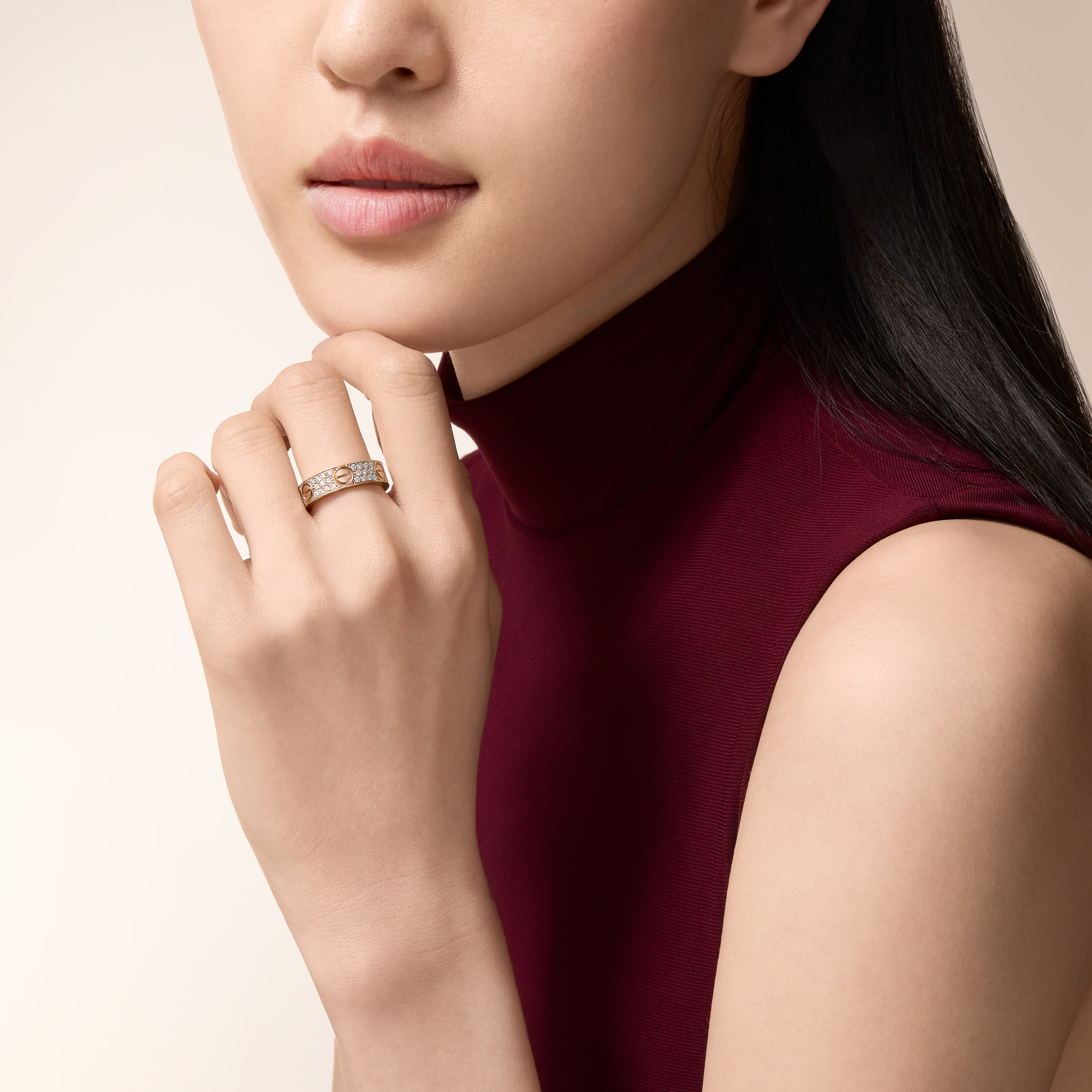 #LOVE# 링, 클래식 모델, 파베 세팅, 이미지 3