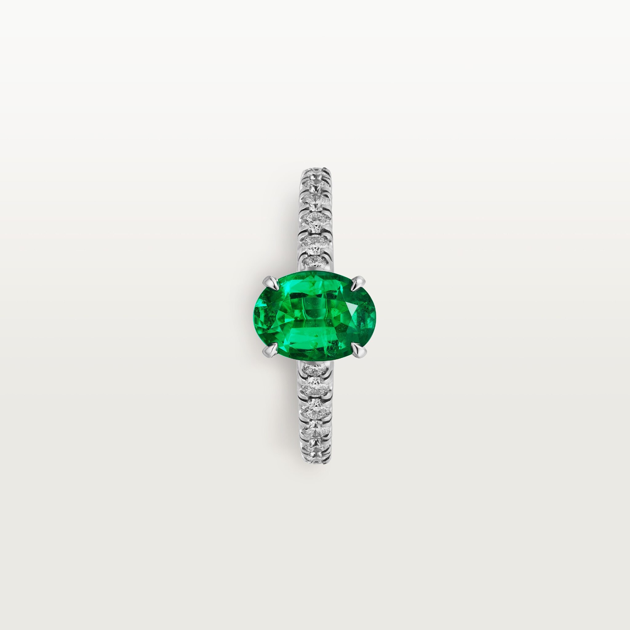 1895 솔리테어, 오벌 컷 에메랄드, 파베 세팅 , 이미지 7