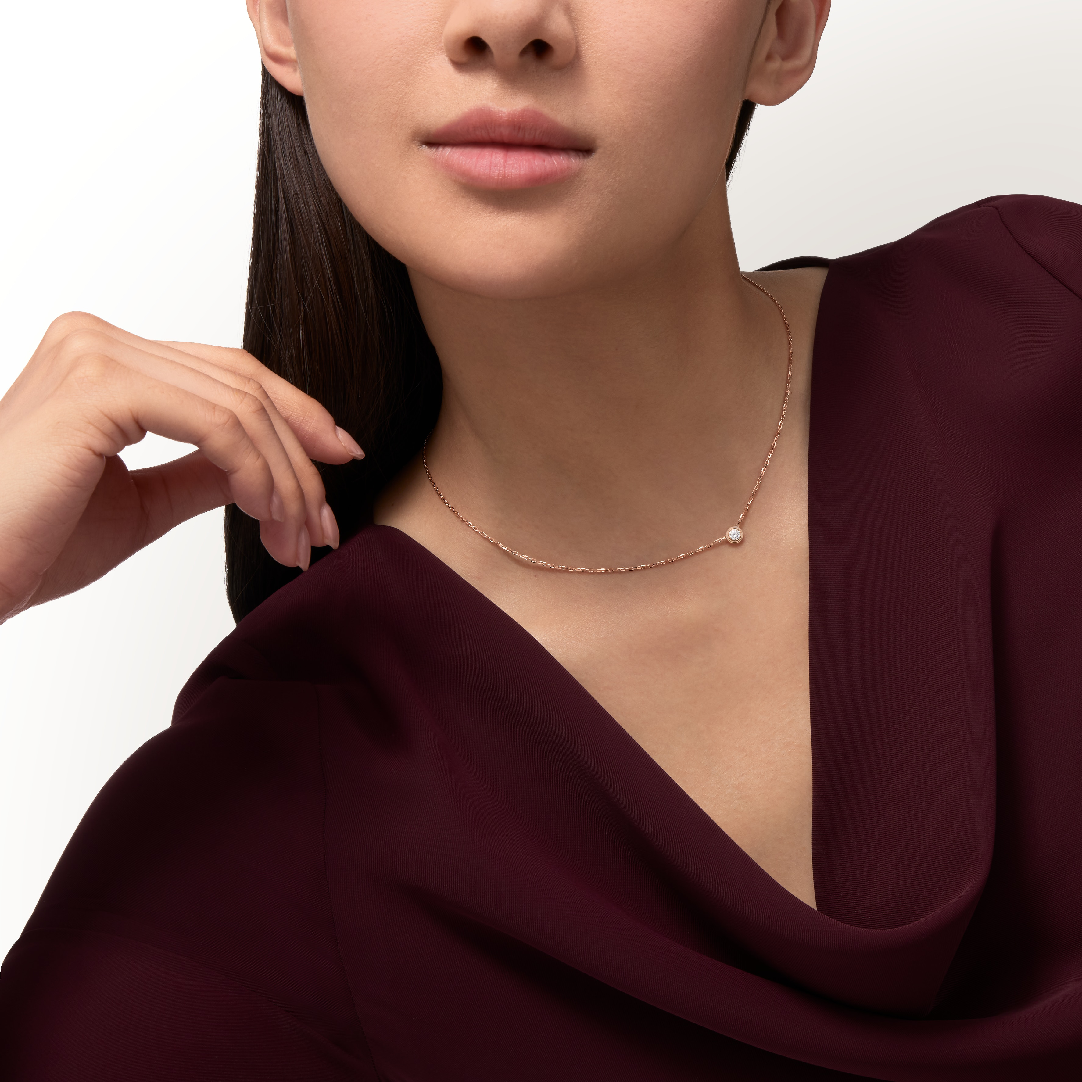 까르띠에 다무르 펜던트, 브릴리언트 컷 다이아몬드, 라지(large) 모델